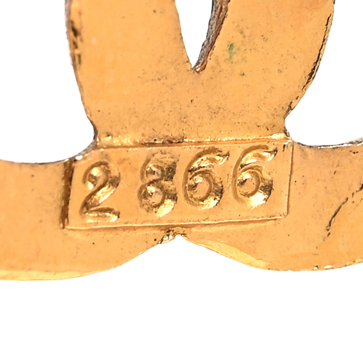Chanel Metal CC Door Knocker Clip On Earrings Gold 5 of 5