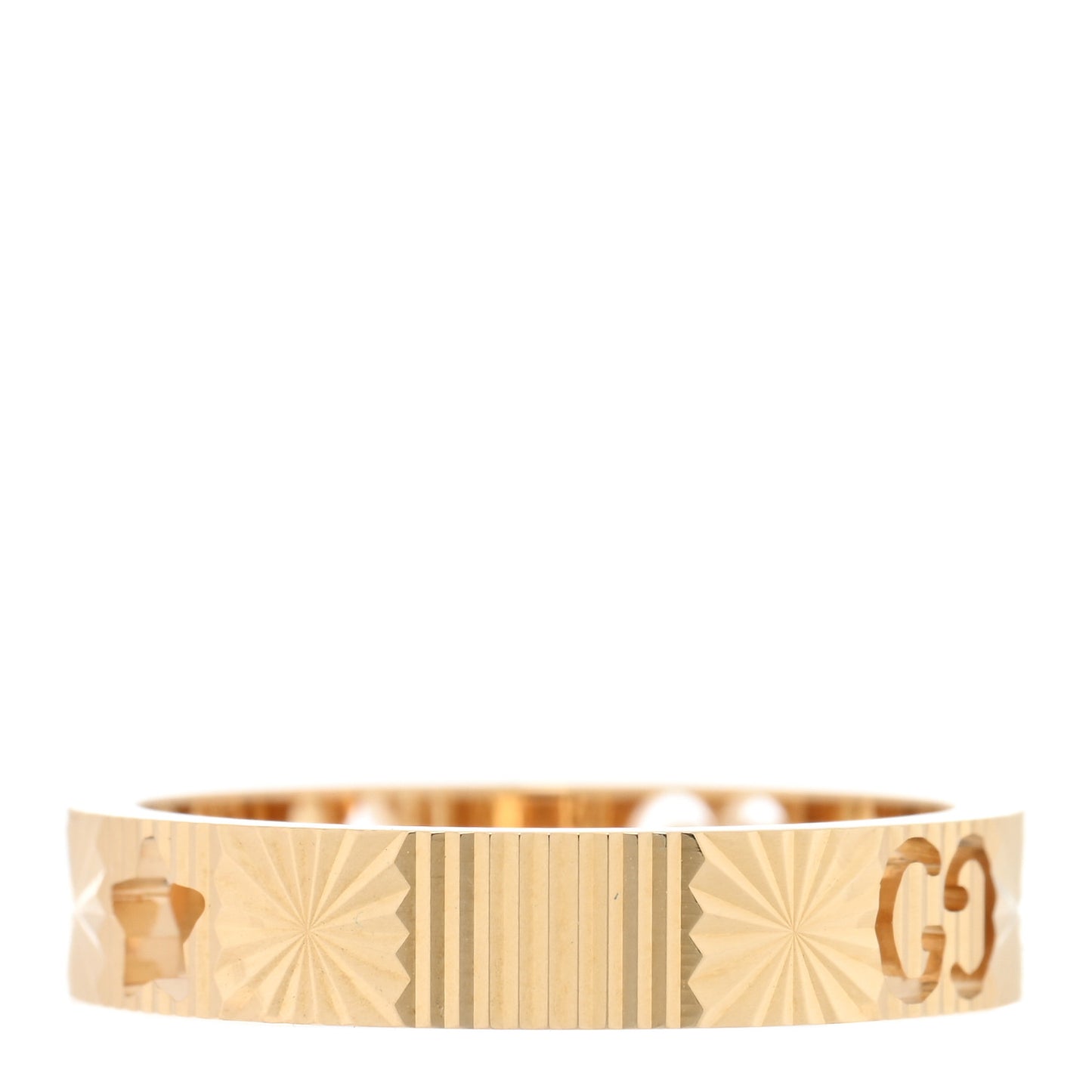 18K Yellow Gold Icon Stars Band Ring 53 6.25