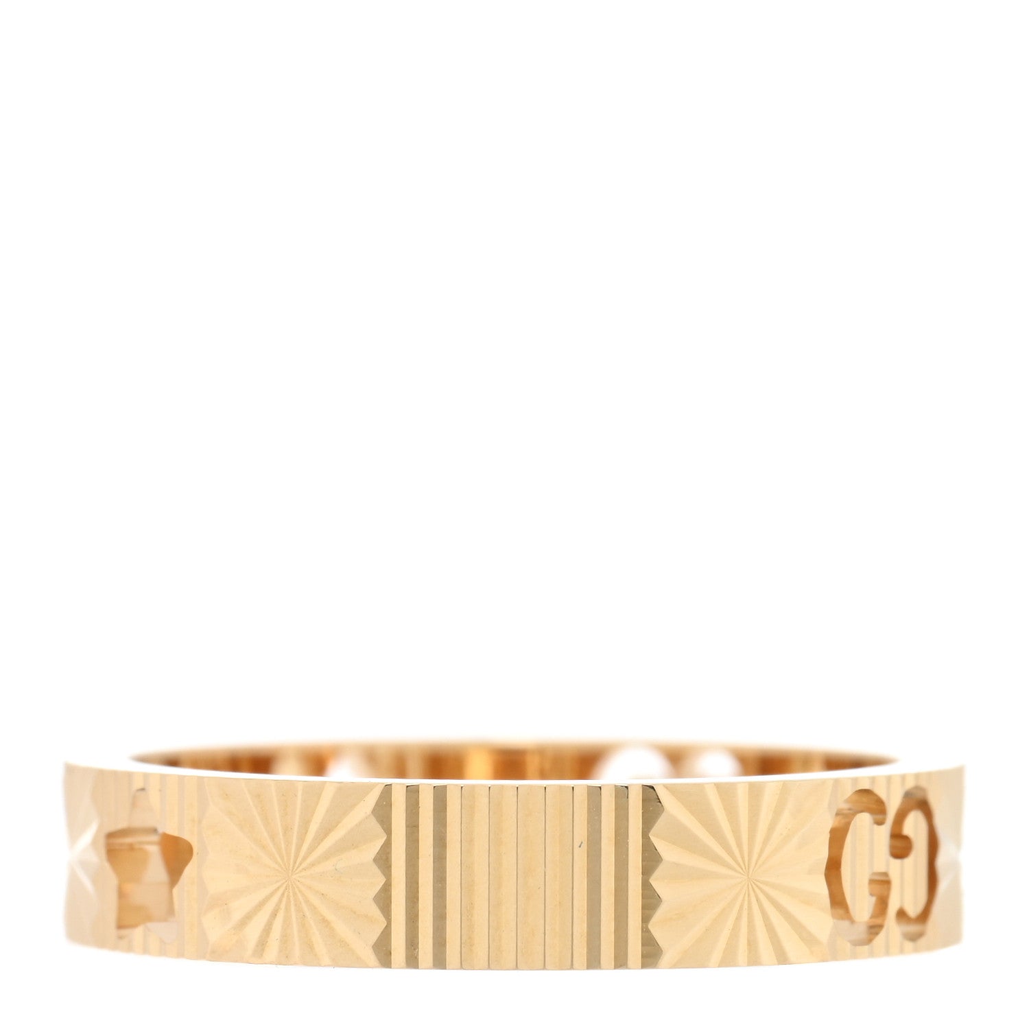 Gucci 18K Yellow Gold Icon Stars Band Ring 53 6.25 3 of 5
