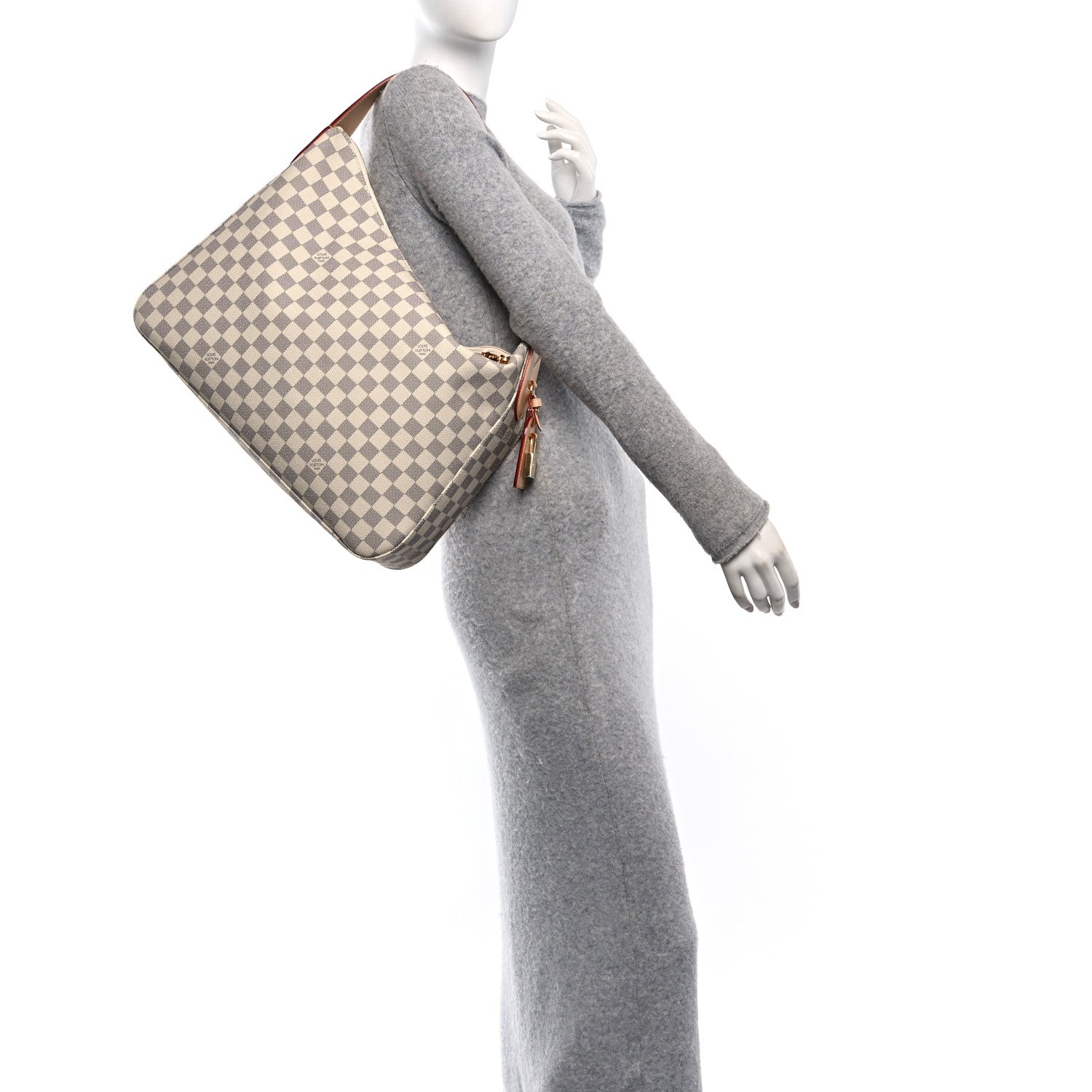 Louis Vuitton Damier Azur Slouchy MM 2 of 9