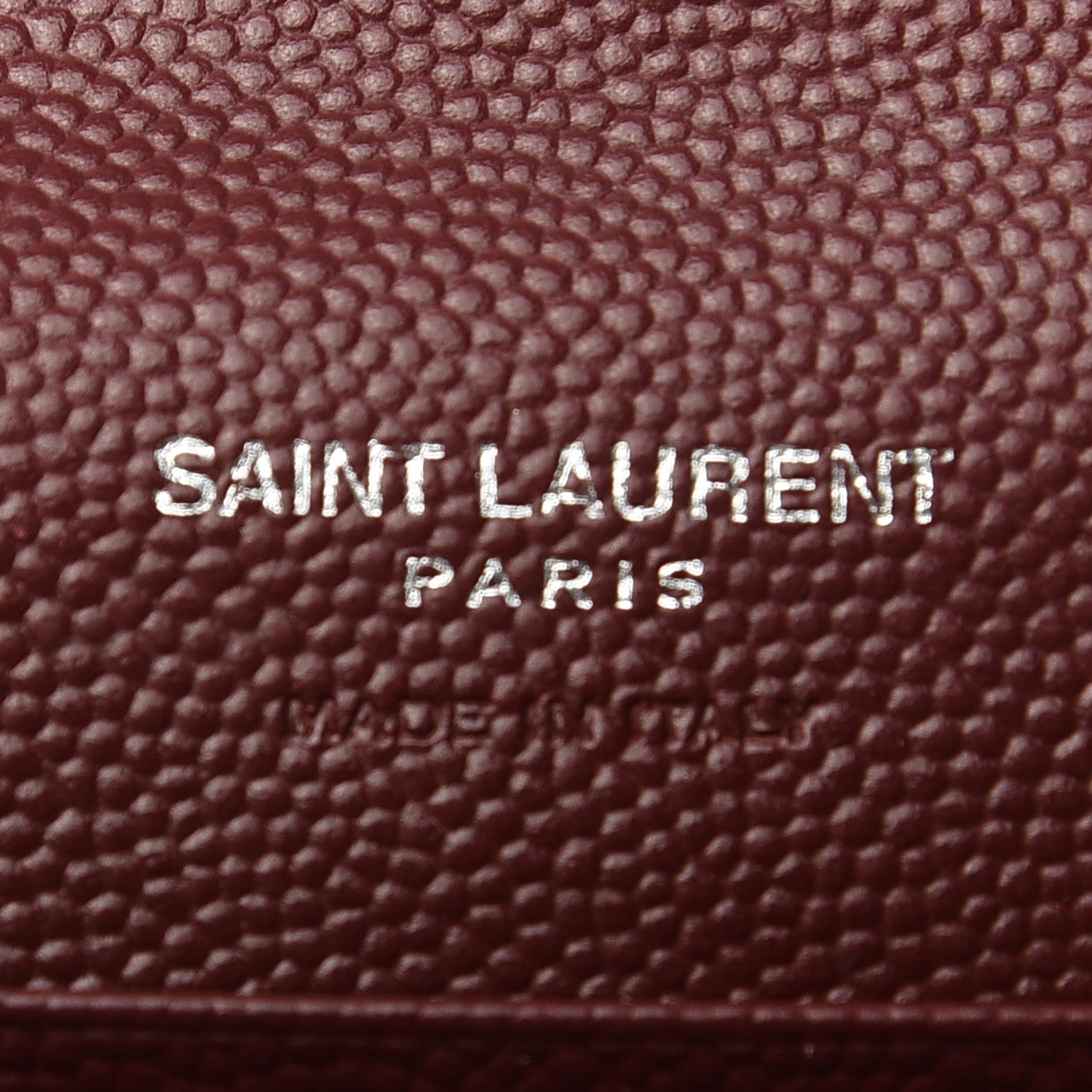 Saint Laurent Grain De Poudre Matelasse Chevron Small Monogram Envelope Wallet Palissandre 6 of 6