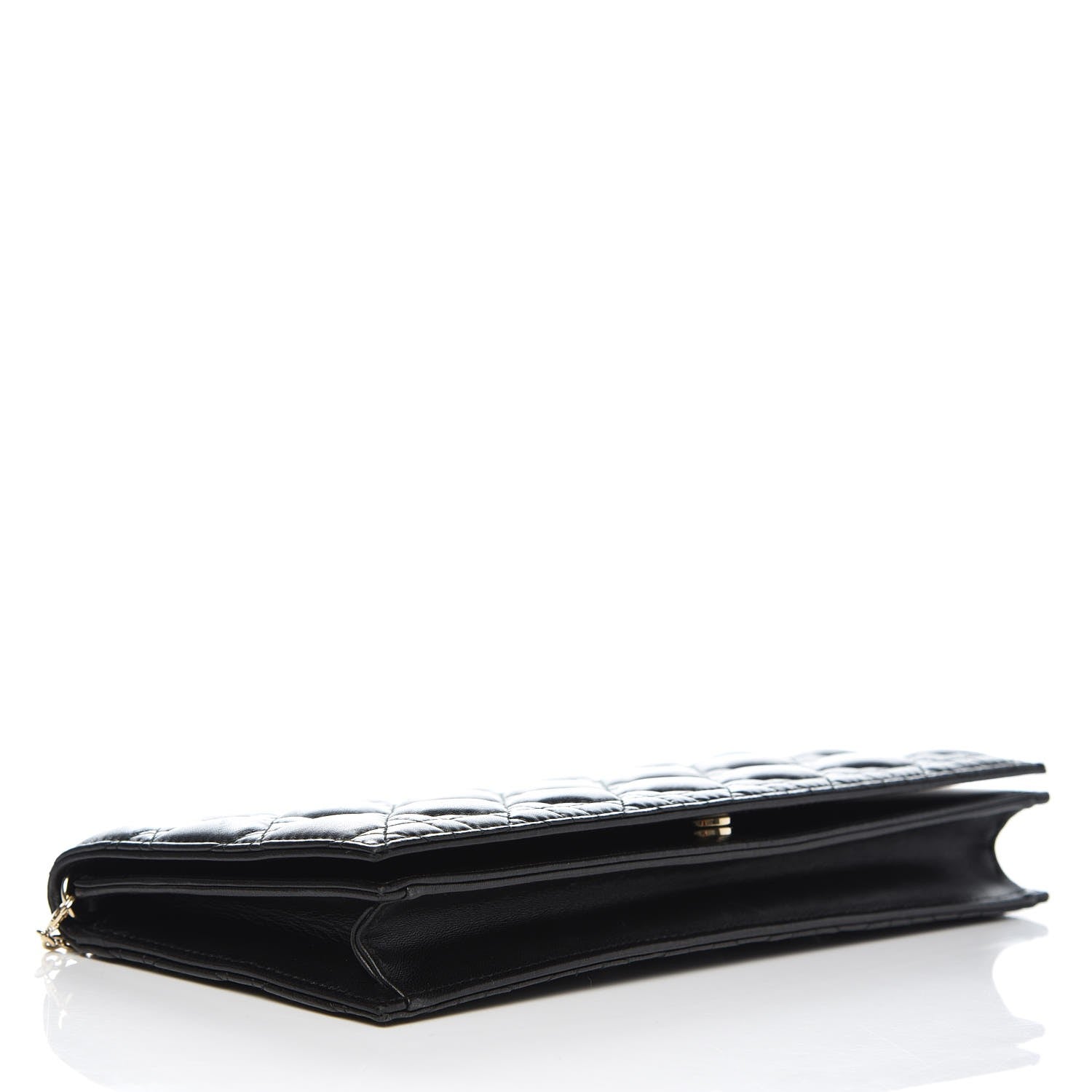 Christian Dior Lambskin Cannage Lady Dior Convertible Clutch Black 4 of 11
