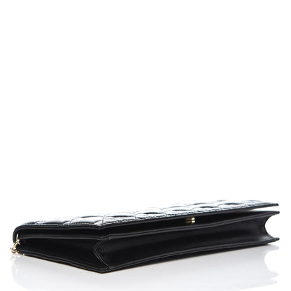 Christian Dior Lambskin Cannage Lady Dior Convertible Clutch Black 4 of 11