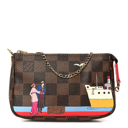 Louis Vuitton Damier Ebene 2016 Christmas Animation Mini Pochette Accessories 1 of 9