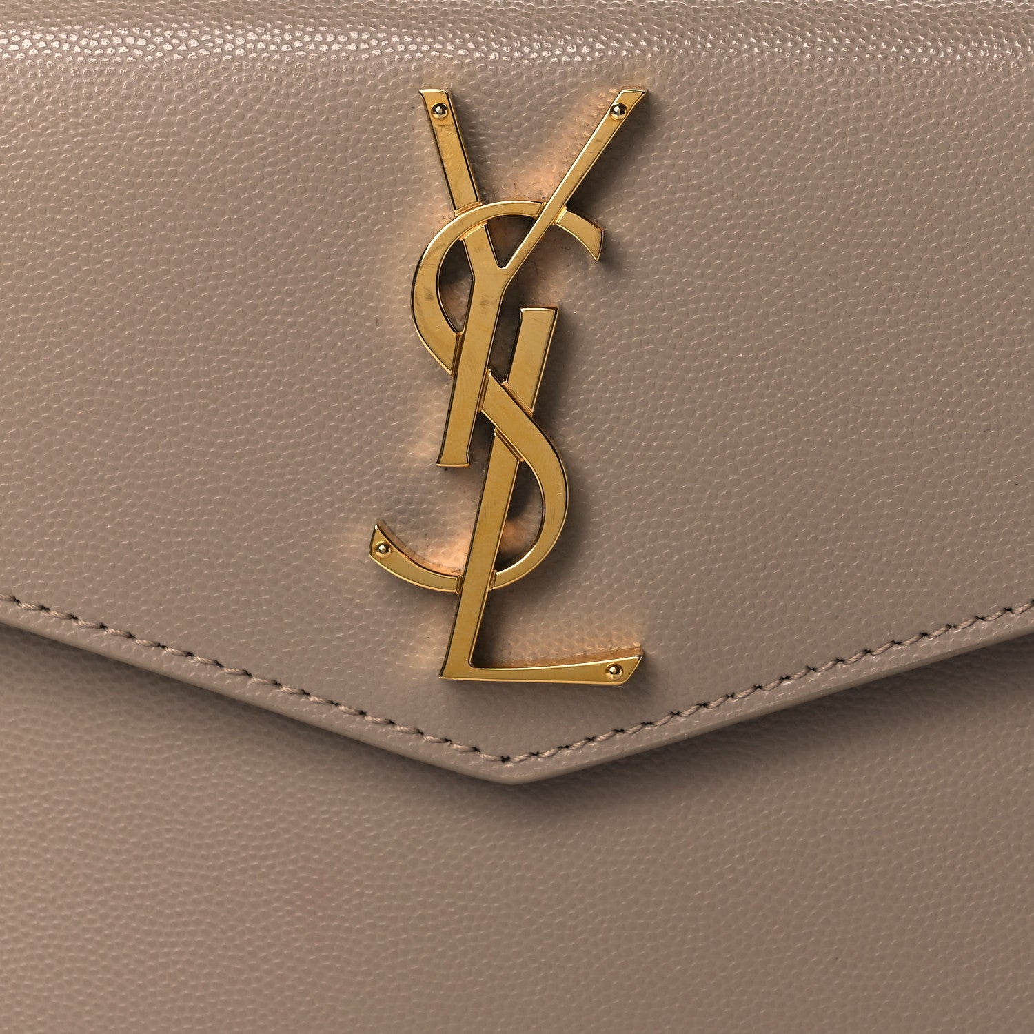 Saint Laurent Grain De Poudre Uptown Pouch Dark Beige 7 of 10