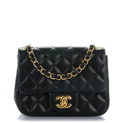 Chanel Lambskin Quilted Mini Square Flap Black 1 of 9