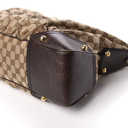 Gucci Monogram Medium Jockey Hobo Dark Brown 9 of 12