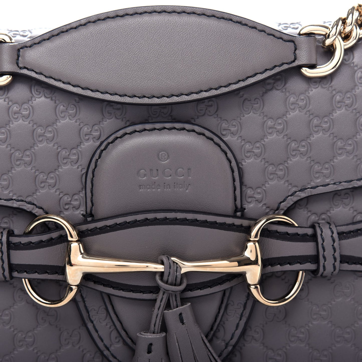 Soft Microguccissima Medium Emily Chain Shoulder Bag Loess