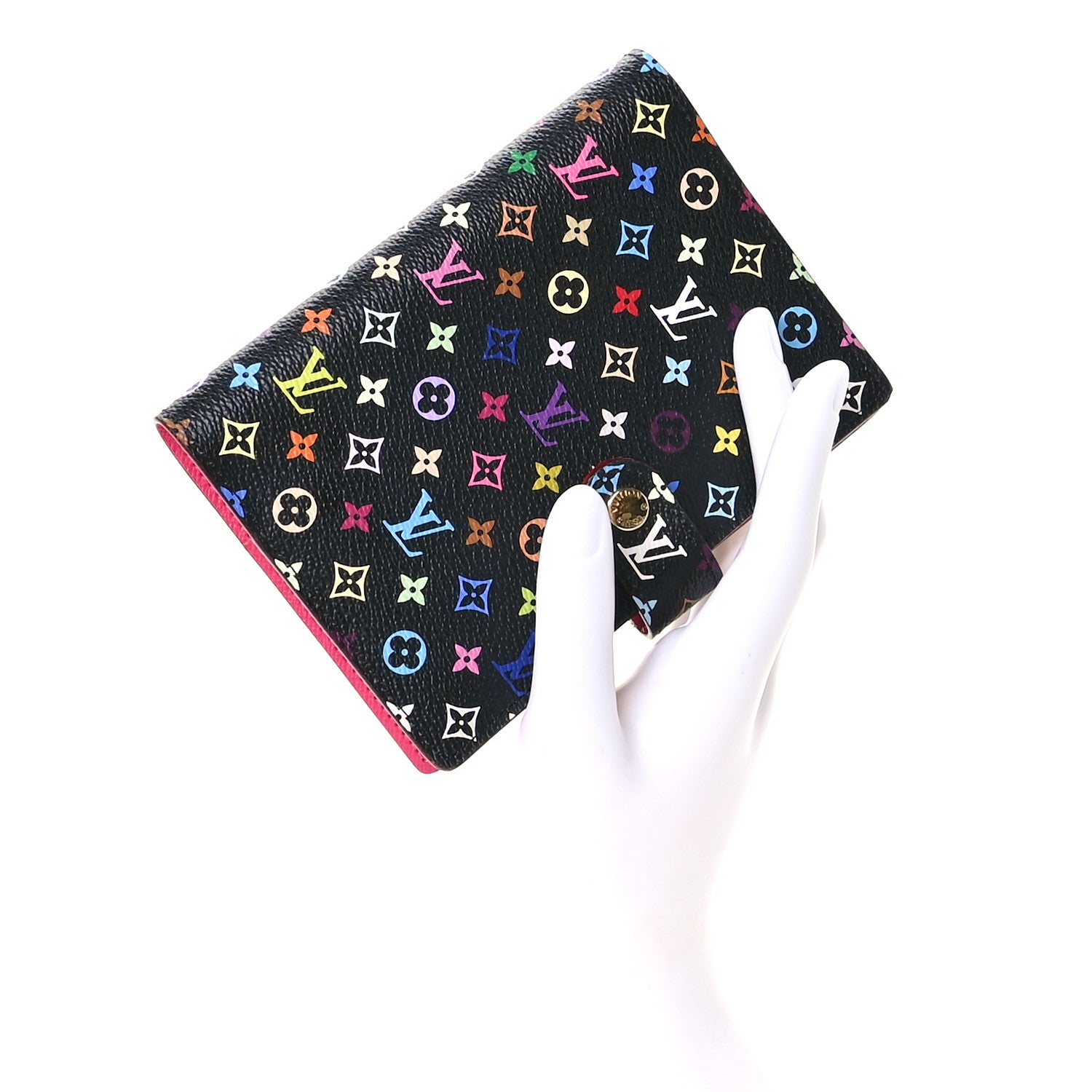 Louis Vuitton Monogram Multicolor Small Ring Agenda Cover Black Grenade 2 of 9