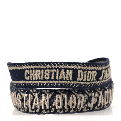 Christian Dior Woven Cotton J'Adior Friendship Bracelet Set Navy 1 of 7