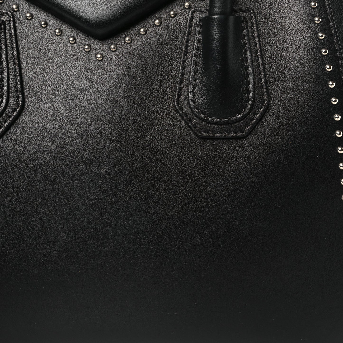 Smooth Calfskin Small Studded Antigona Black