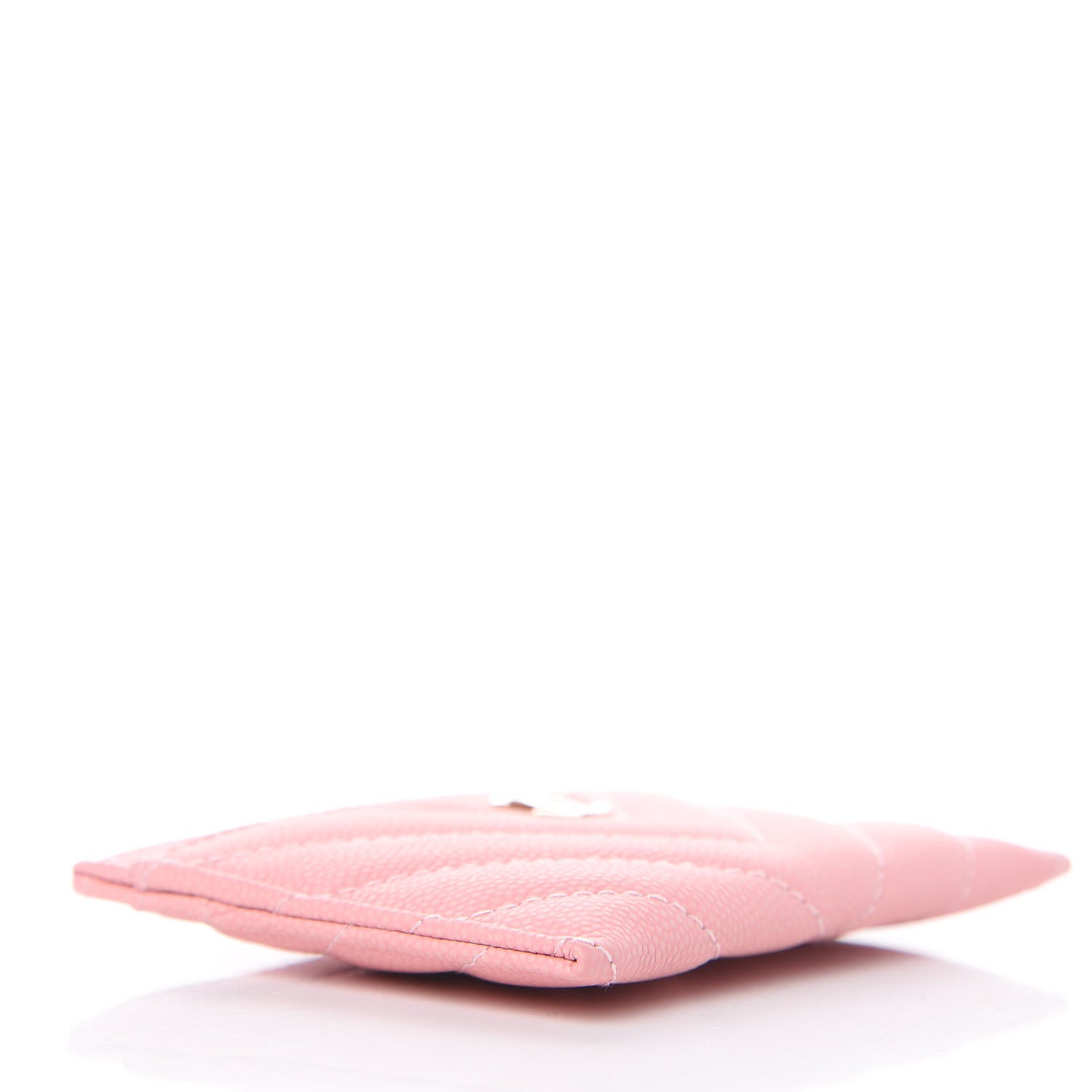 Chanel Caviar Chevron Quilted Card Holder Pink 4 of 9