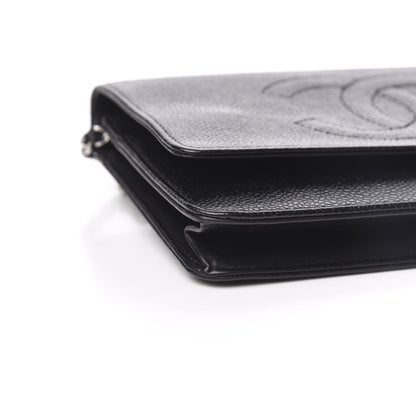 Chanel Caviar Timeless CC Wallet On Chain WOC Black 12 of 15