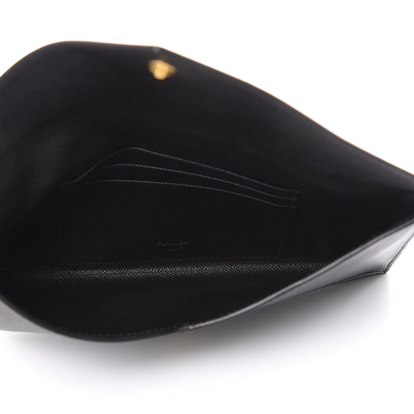 Saffiano Metal Envelope Wallet Black