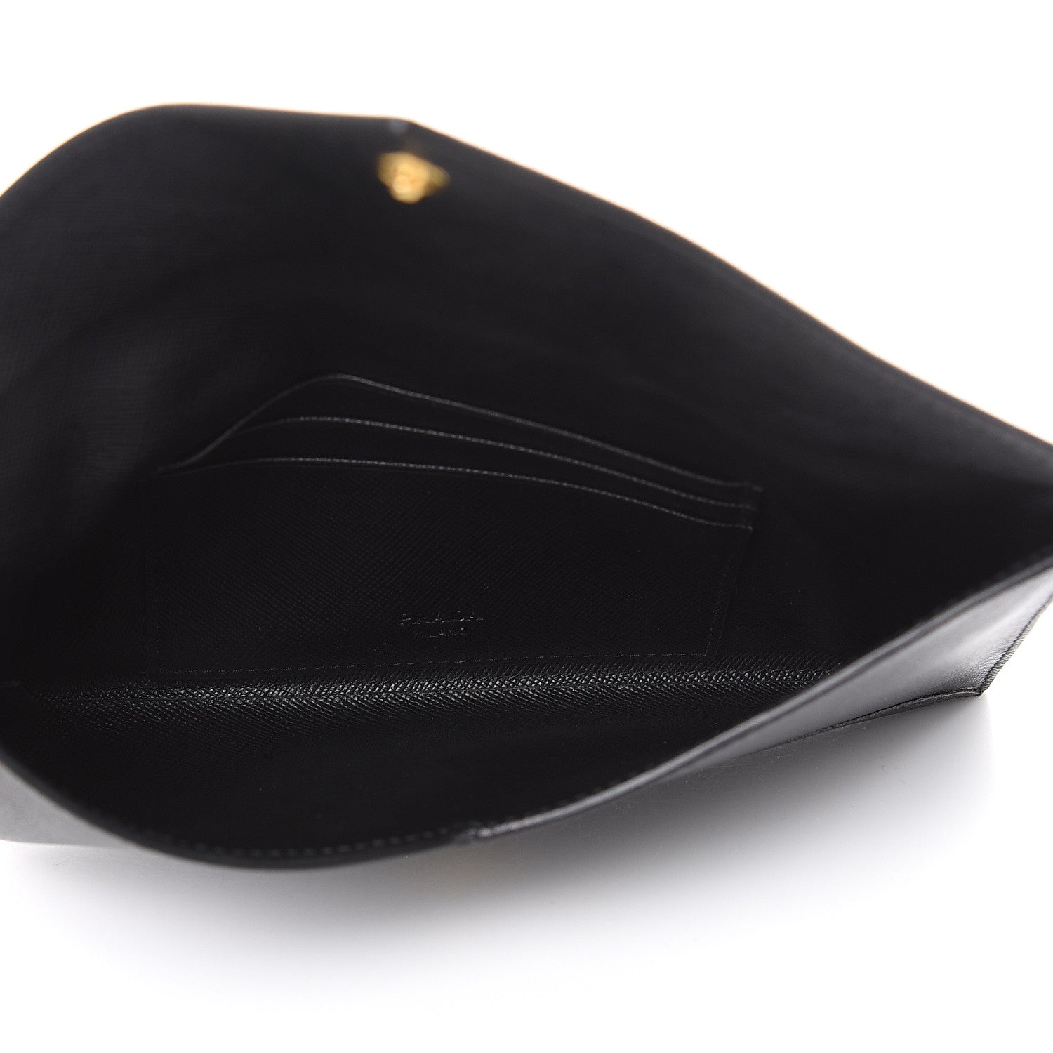Prada Saffiano Metal Envelope Wallet Black 5 of 8