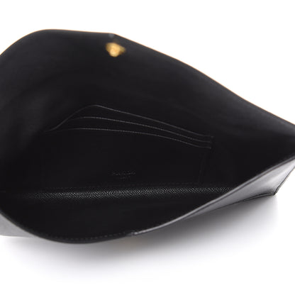 Prada Saffiano Metal Envelope Wallet Black 5 of 8