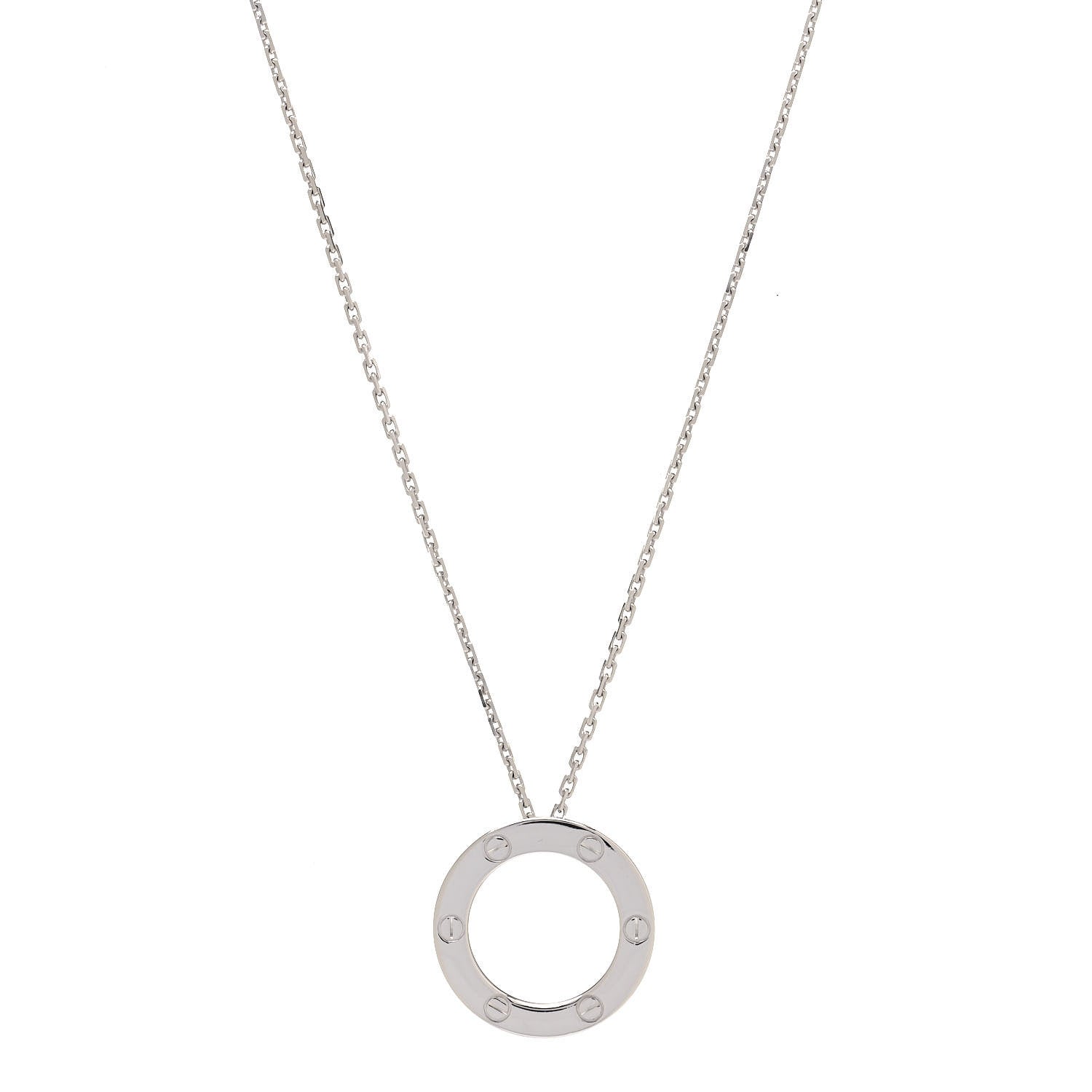 Cartier 18K White Gold LOVE Pendant Necklace 1 of 6