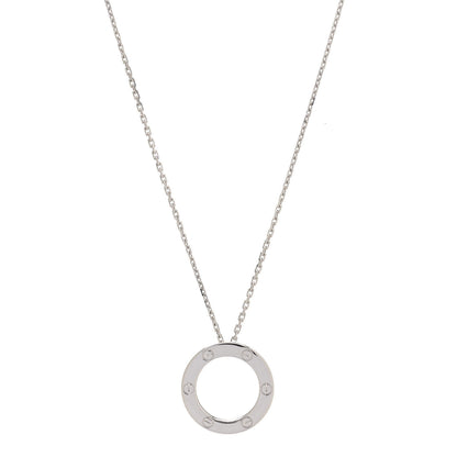Cartier 18K White Gold LOVE Pendant Necklace 1 of 6