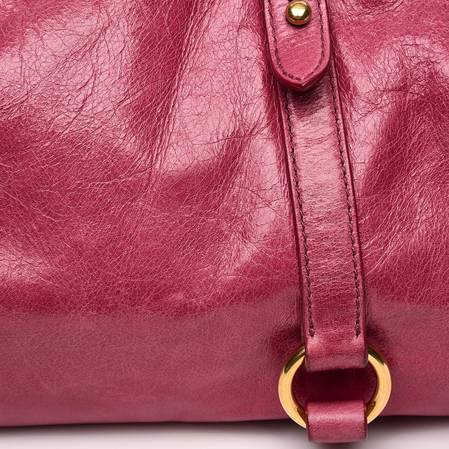 Miu Miu Vitello Lux Medium Bow Bag Fuchsia 9 of 18