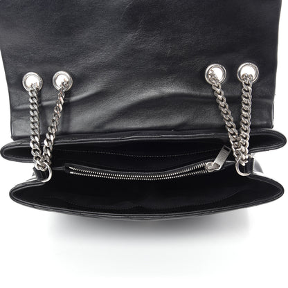 Saint Laurent Calfskin Y Quilted Monogram Medium Loulou Chain Satchel Black 5 of 12