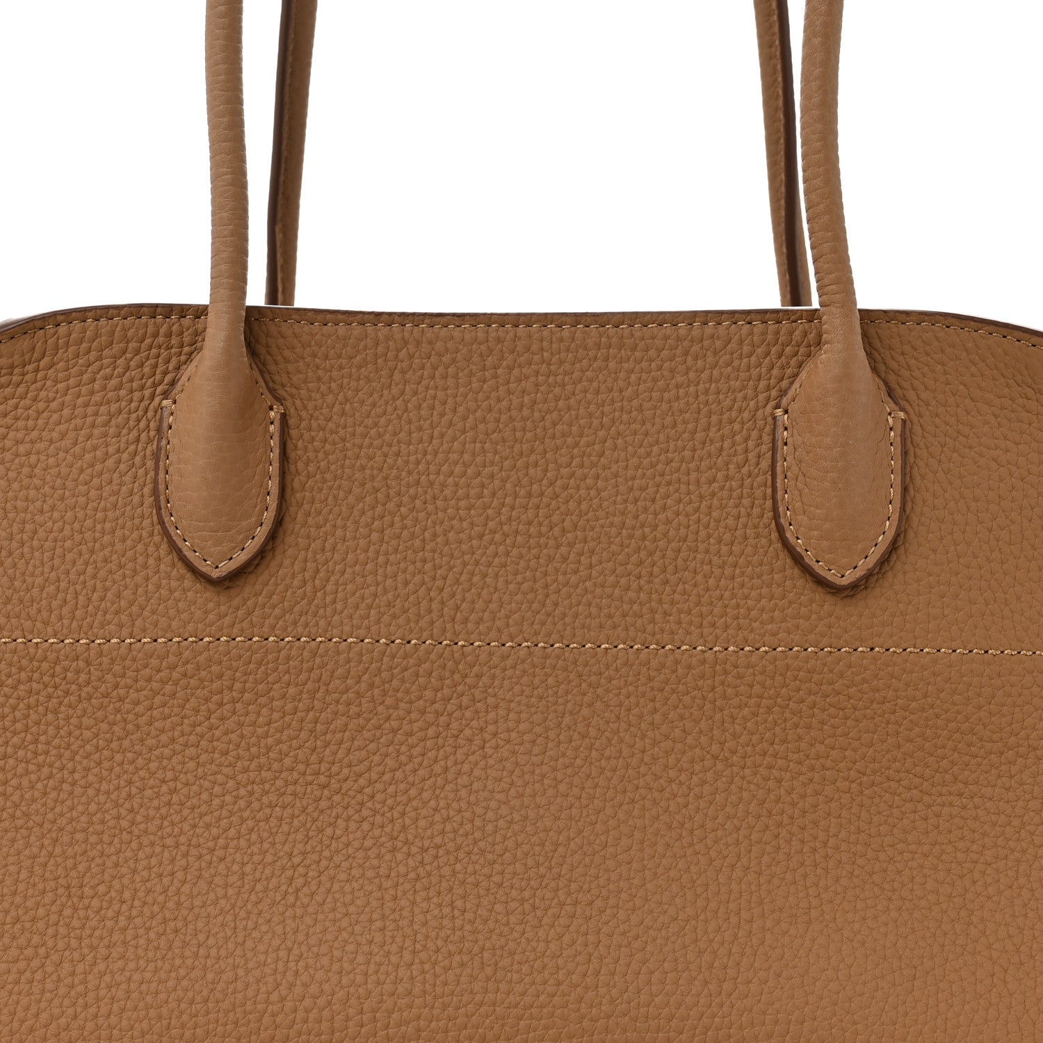 The Row Matte Grained Calfskin Margaux Shoulder 12 Sandpit 7 of 11