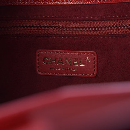 Chanel Caviar Small Studded Deauville Tote Red 6 of 10