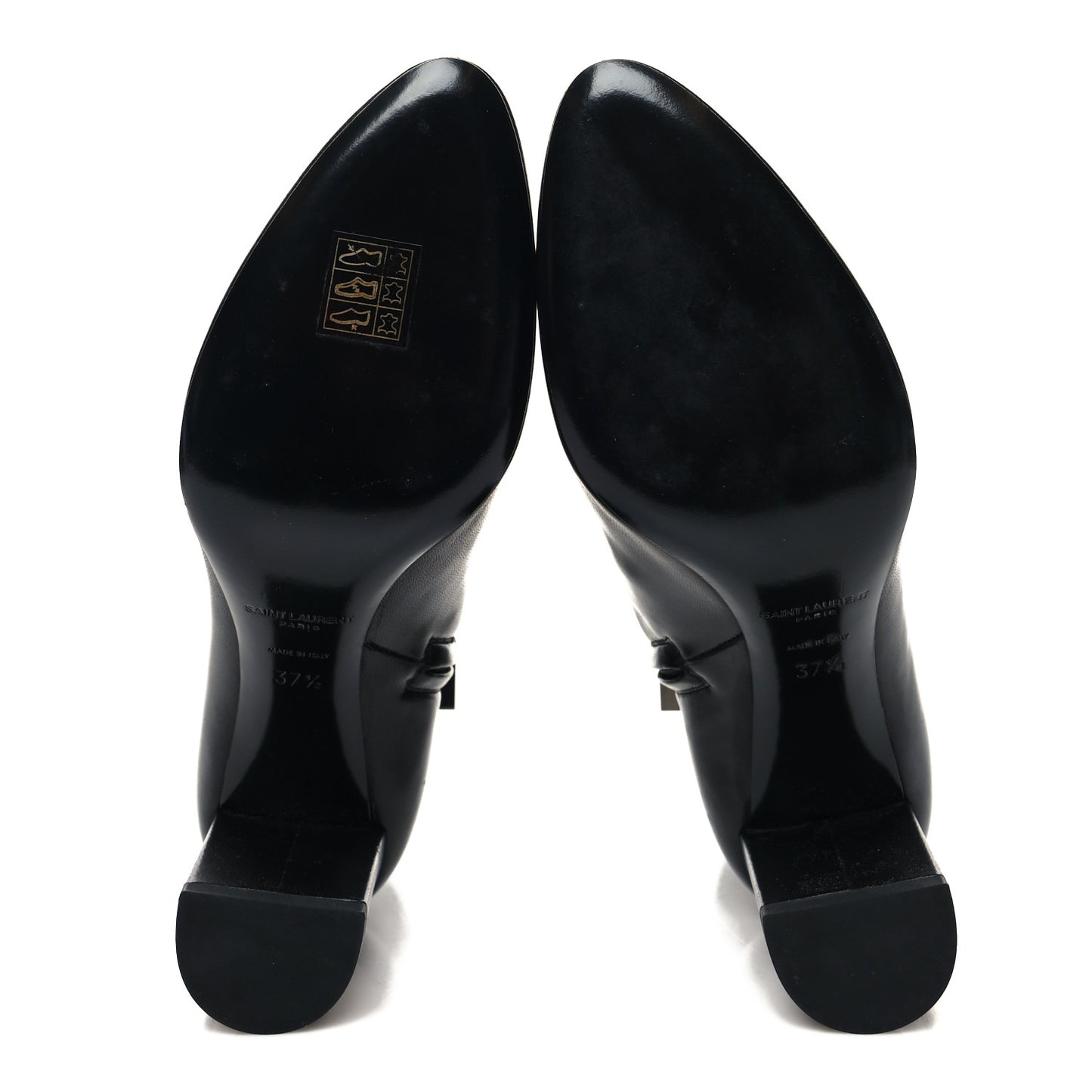 Nappa Vendome Loulou Ankle Zip Boot 37.5 Black