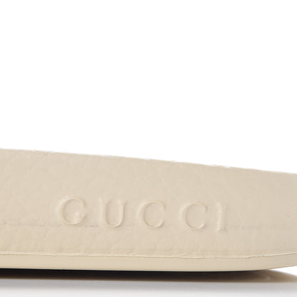 Gucci Suede Perforated Horsebit Slide Sandals 36 Ivory 8 of 9
