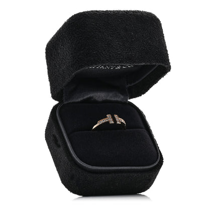 Tiffany 18K Rose Gold Diamond T Wire Ring 49 5 5 of 5