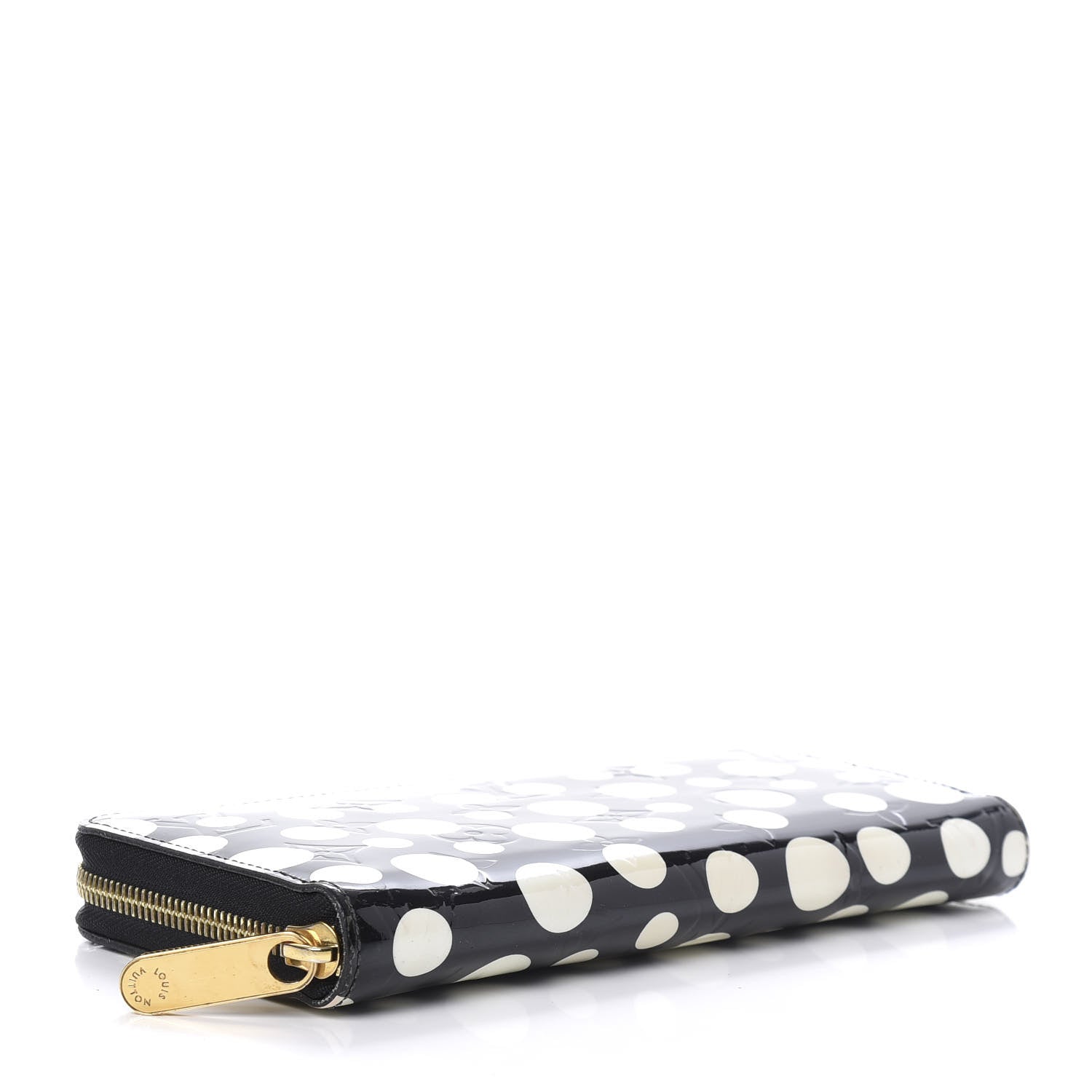 Louis Vuitton Vernis Kusama Infinity Dots Zippy Wallet Black 4 of 9