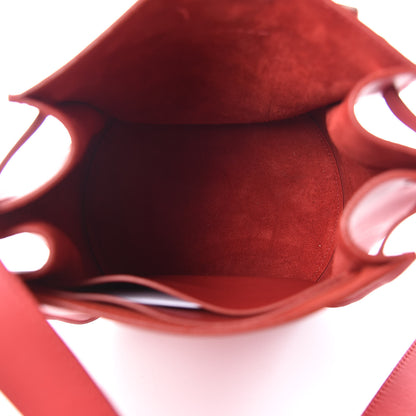 Celine Smooth Calfskin Long Strap Big Bucket Bag Pop Red 5 of 10