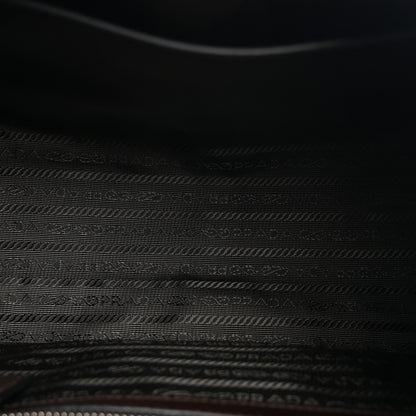 Prada Glossy Calfskin Medium Tote Bag Dark Brown 4 of 9