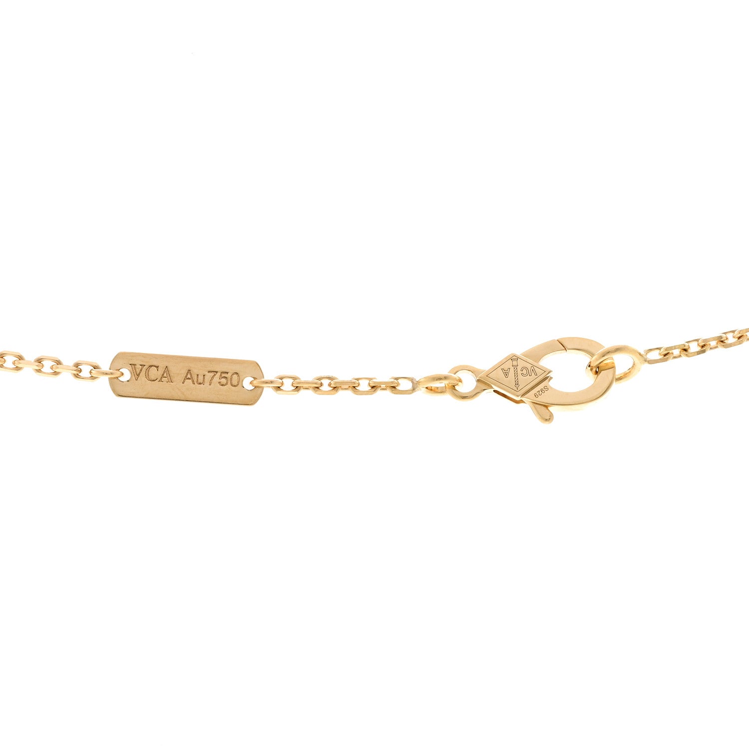 Van Cleef & Arpels 18K Yellow Gold Black Onyx Vintage Alhambra Pendant Necklace 4 of 6