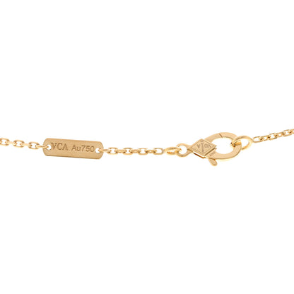 Van Cleef & Arpels 18K Yellow Gold Black Onyx Vintage Alhambra Pendant Necklace 4 of 6