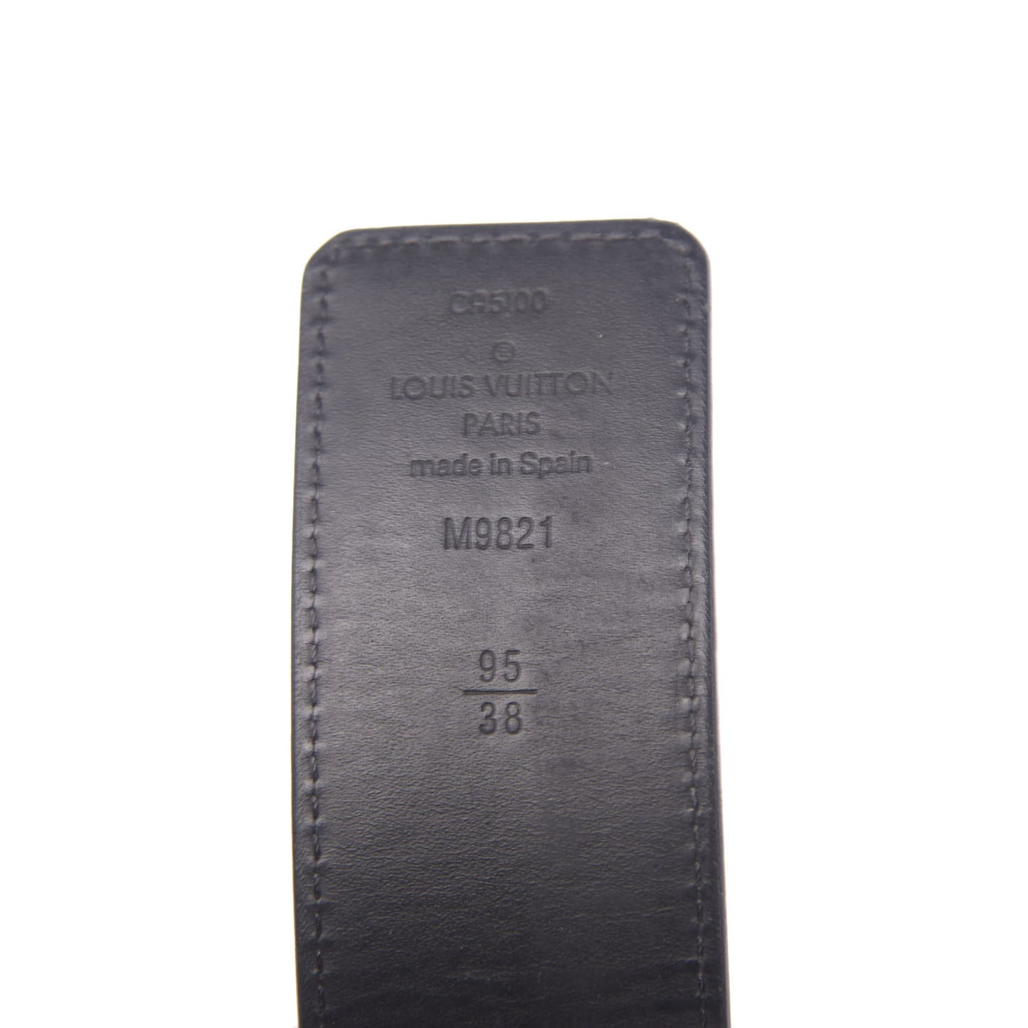 Calfskin Monogram 40mm LV Initiales Reversible Belt 95 38 Black