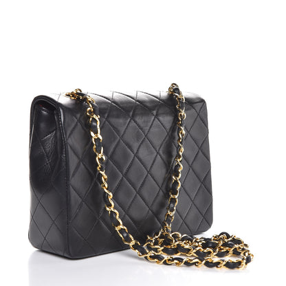 Chanel Lambskin Quilted Mini Square Flap Bag Black 3 of 9