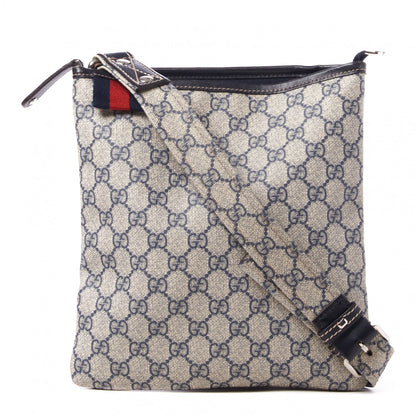 Gucci GG Plus Monogram Signature Web Loop Messenger Blue 1 of 7
