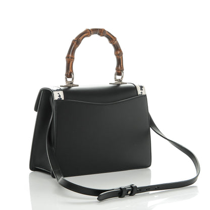 Gucci Calfskin Snakeskin Small Lilith Top Handle Bag Black 3 of 6