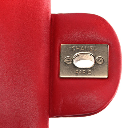 Chanel Lambskin Quilted Medium Double Flap Red 9 of 14