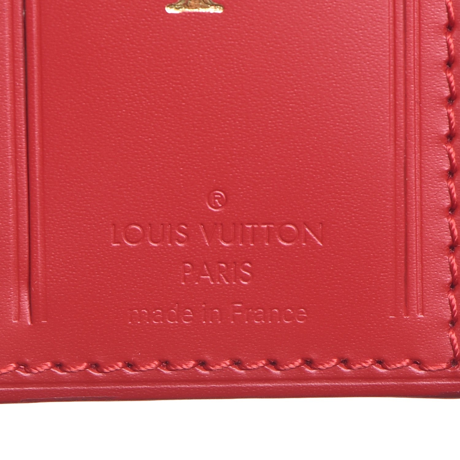 Louis Vuitton Calfskin Luggage Tag Red 3 of 4