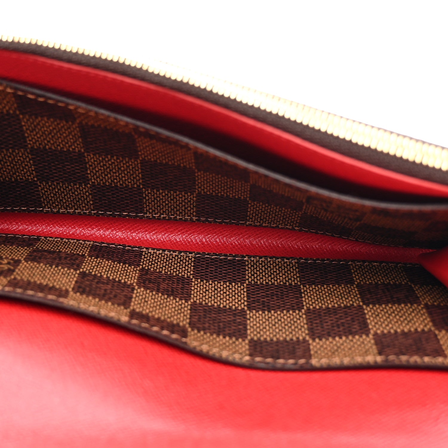 Louis Vuitton Damier Ebene Emilie Wallet Red 5 of 6