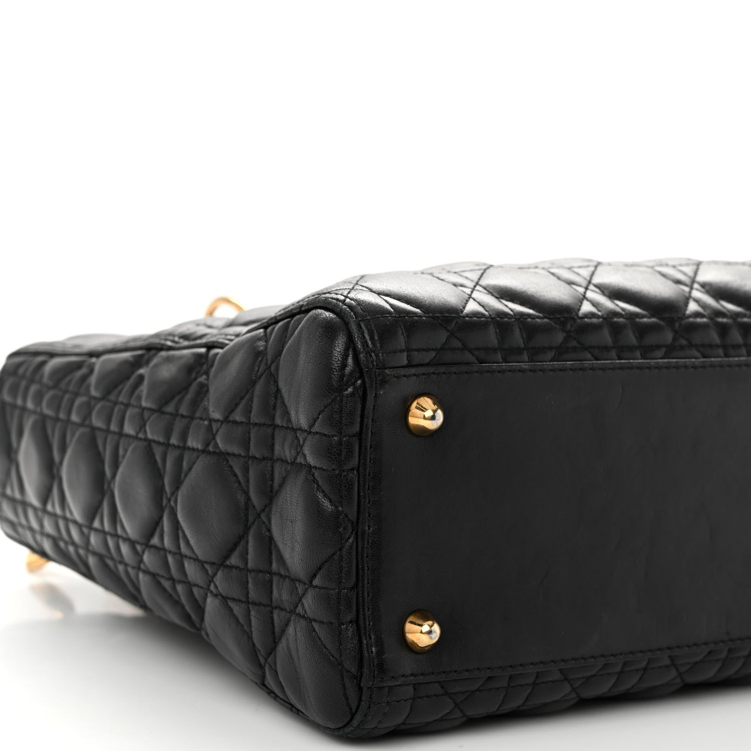 Christian Dior Lambskin Cannage Large Lady Dior Black 10 of 13