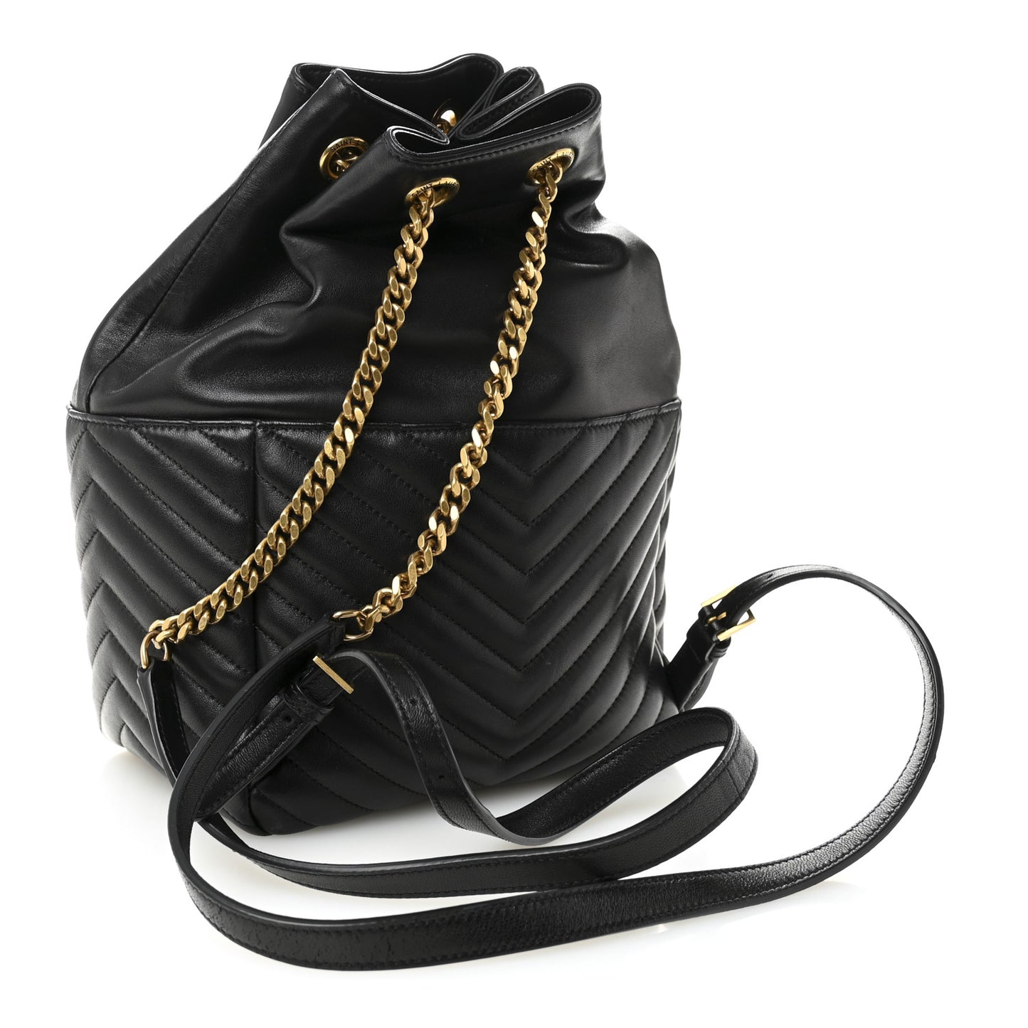 Lambskin Matelasse Monogram Joe Backpack Black