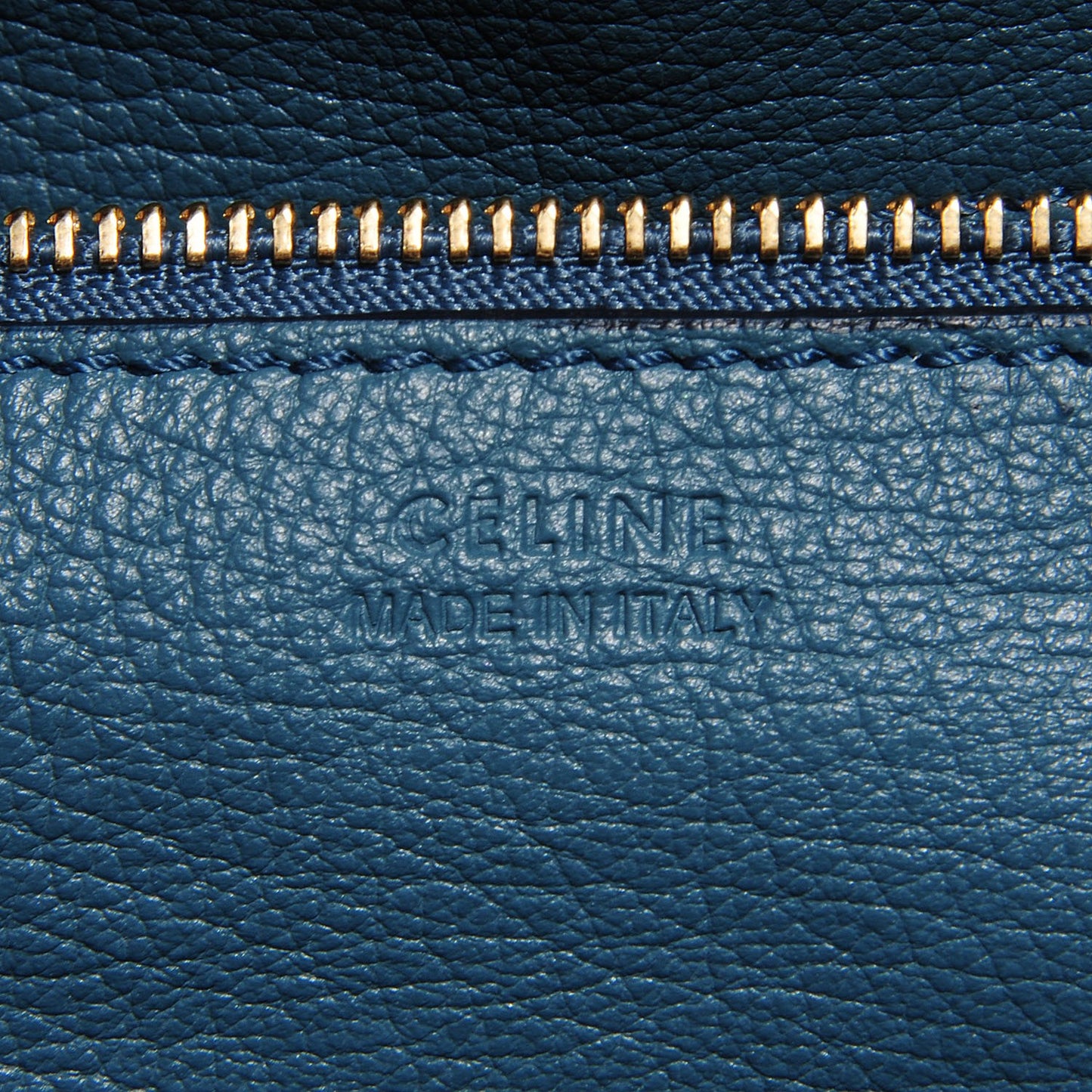 Grained Calfskin Tie Knot Small Tote Denim