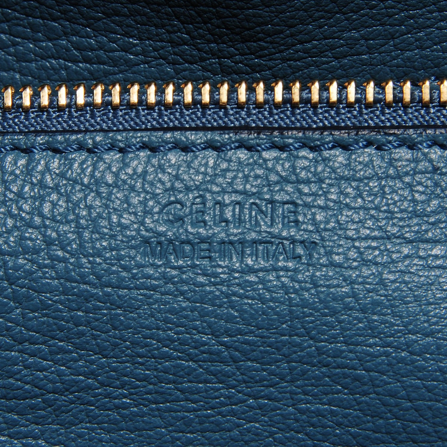 Celine Grained Calfskin Tie Knot Small Tote Denim 6 of 9