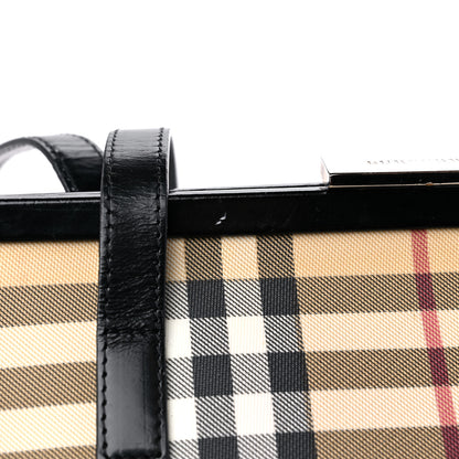 Burberry Nova Check Top Handle Tote Black 15 of 17