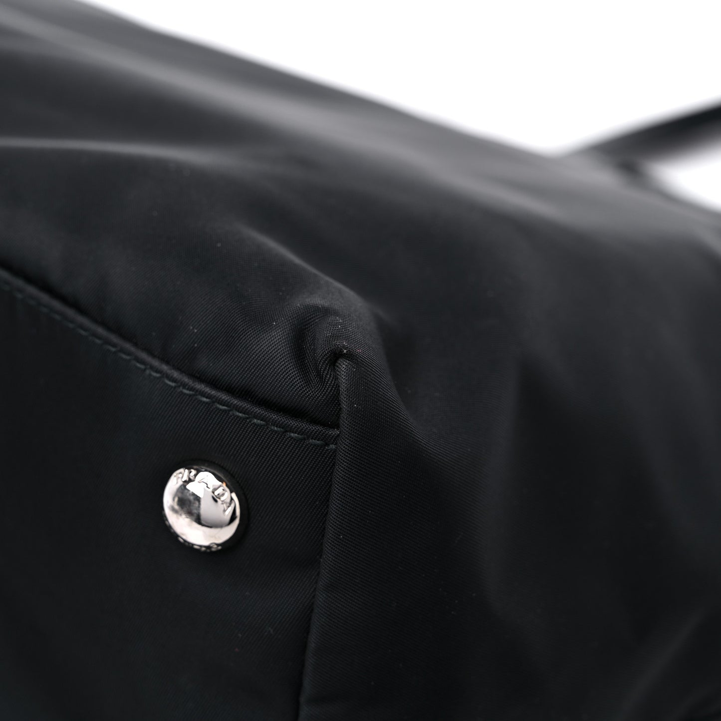 Nylon Tessuto Saffiano Robot Tote Bag Black