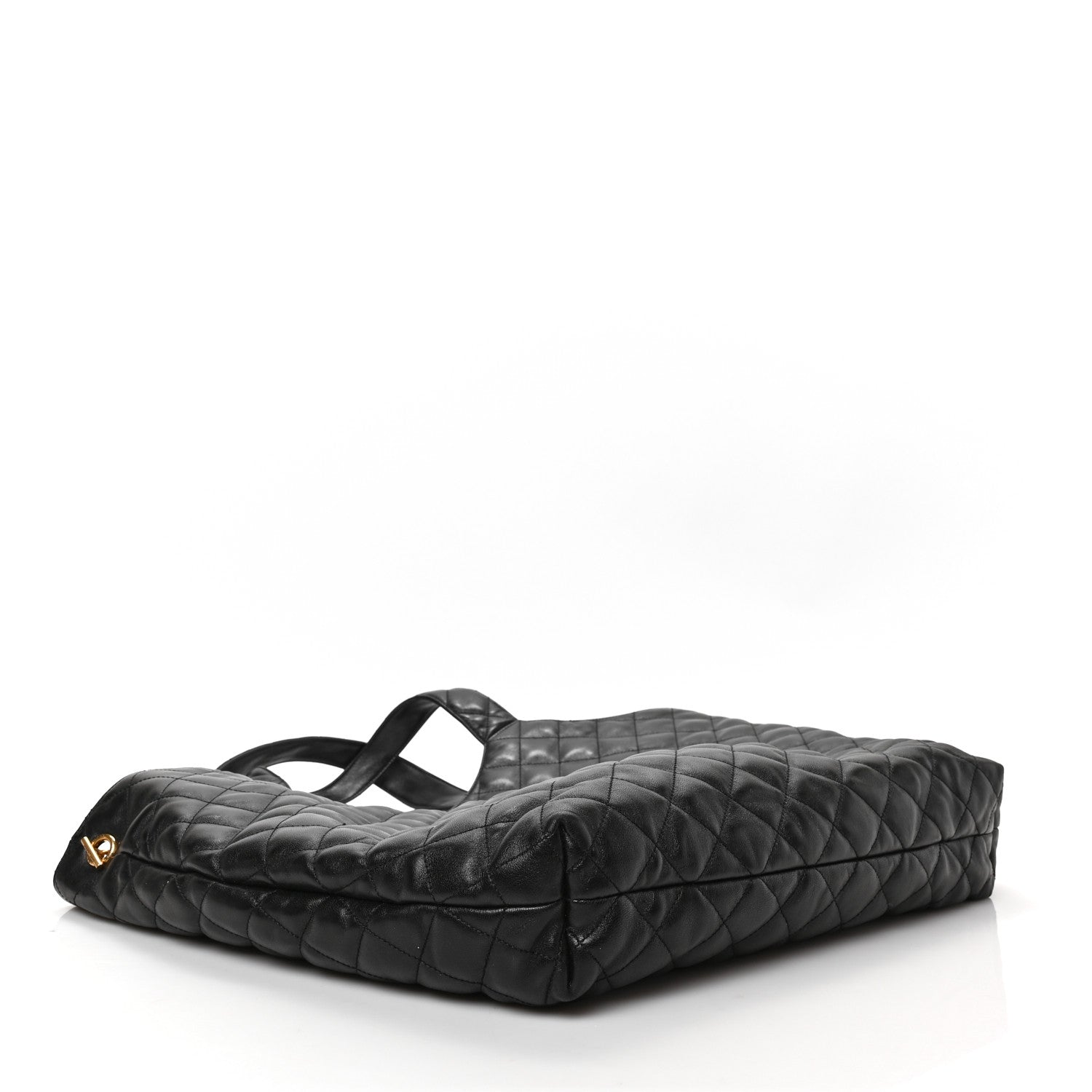 Saint Laurent Lambskin Quilted Maxi Icare Shopping Tote Black 4 of 8