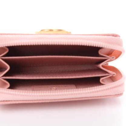 Chanel Caviar Quilted Boy Zip Around Coin Purse Wallet Light Pink 5 of 8
