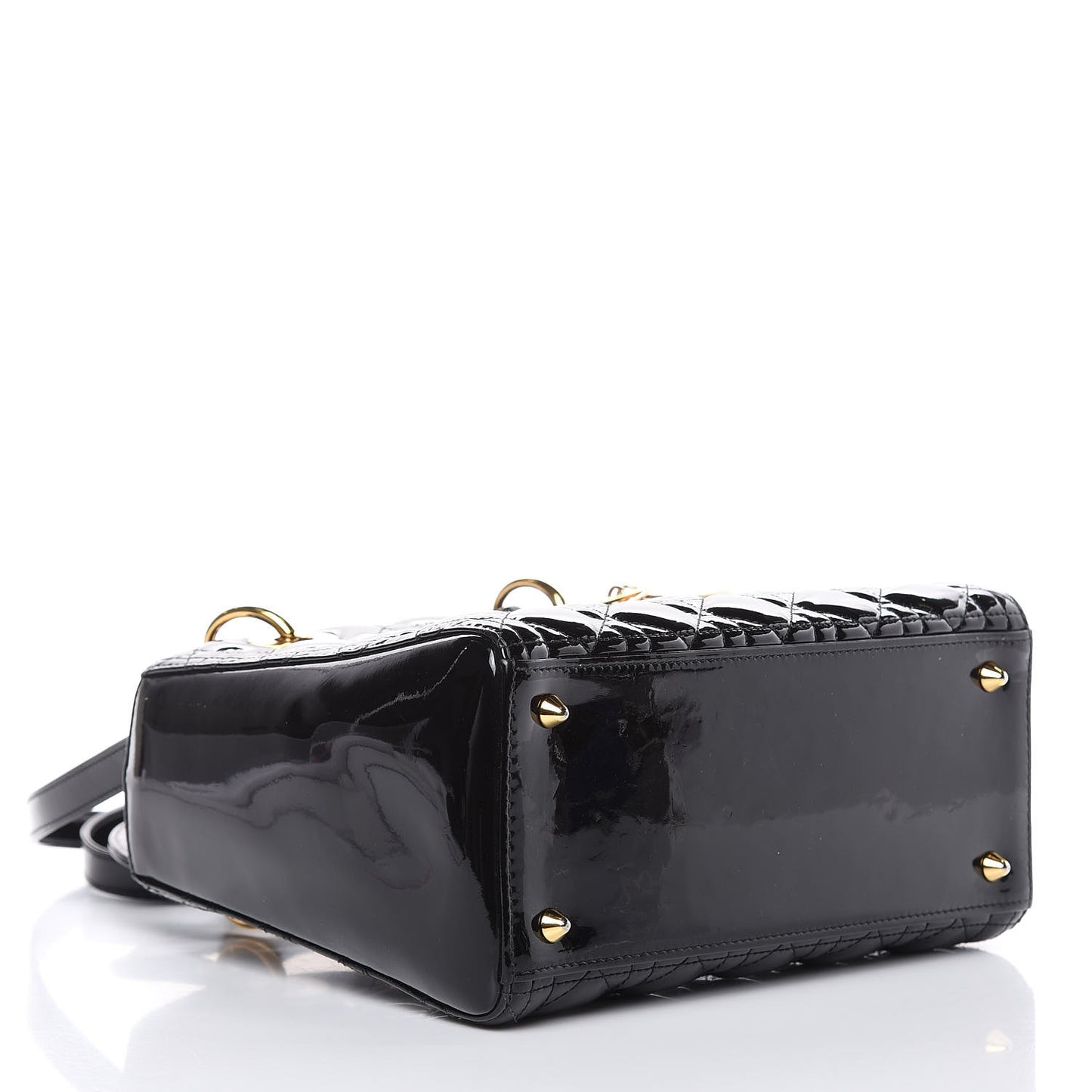 Patent Cannage Medium Lady Dior Black